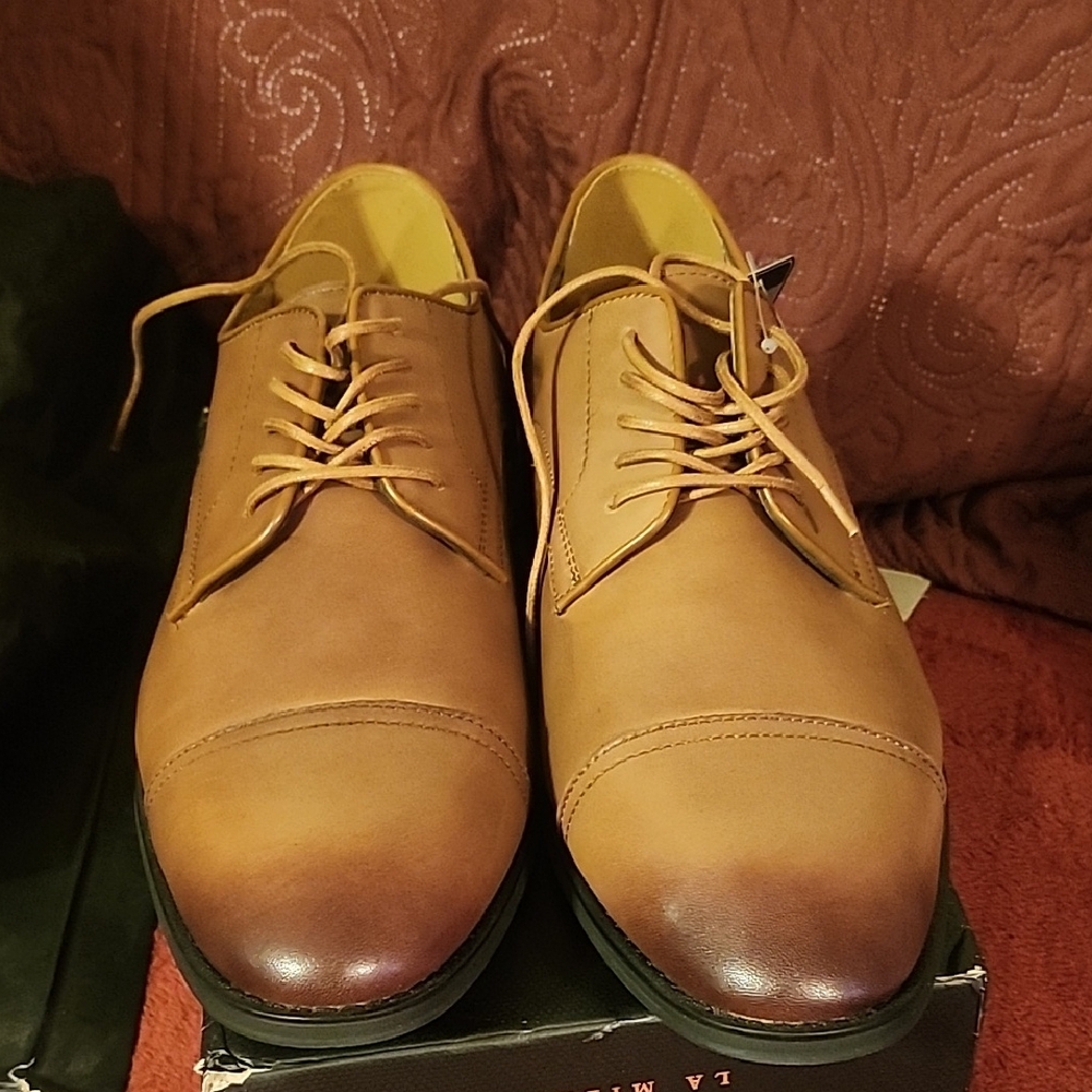 Milano Tan Oxfords Timeless Leather Elegance